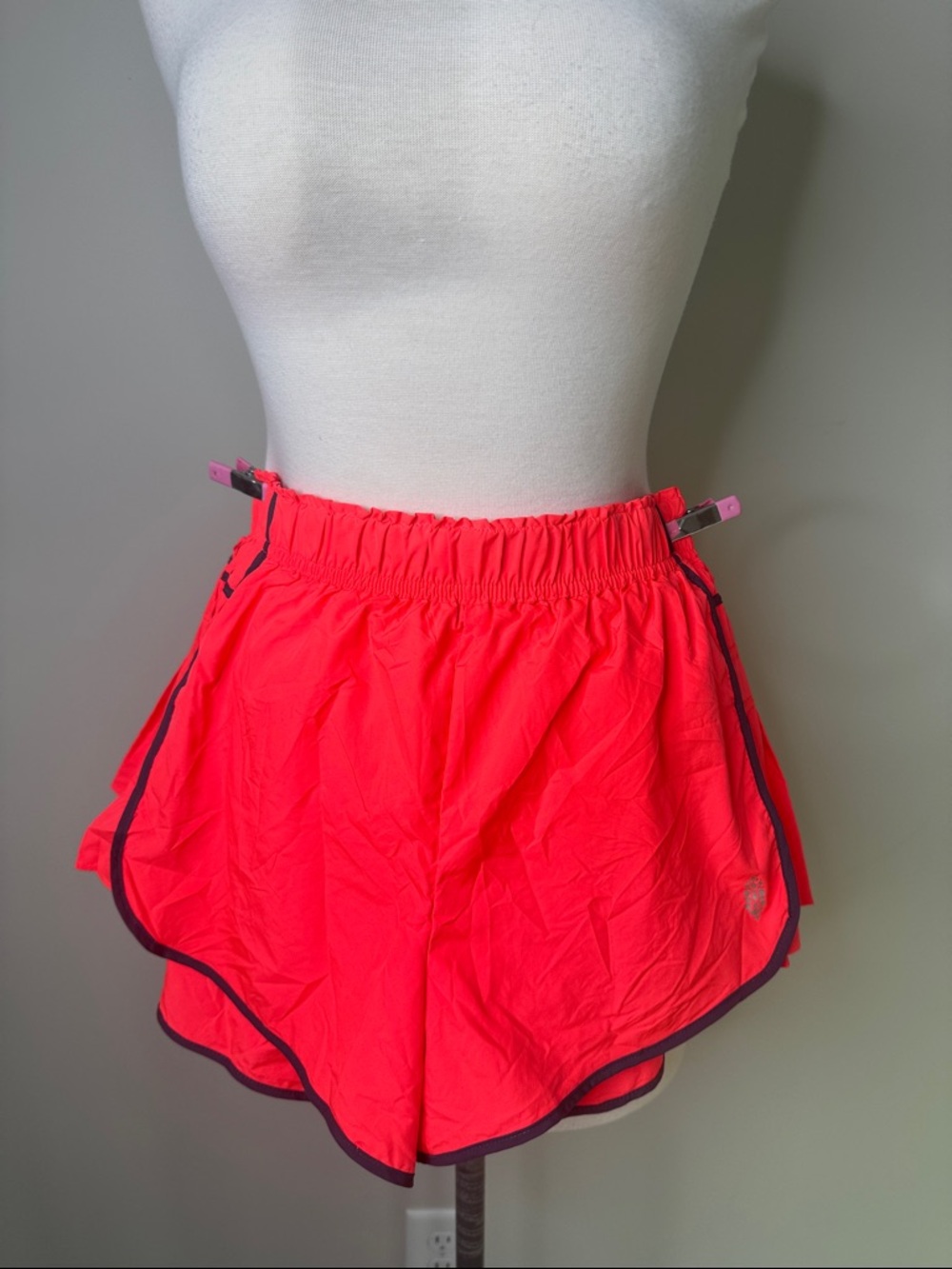 Free People Movement Easy Tiger Neon Athletic Running Shorts Size Small